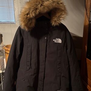 The North Face Black Jacket with Fur Trim